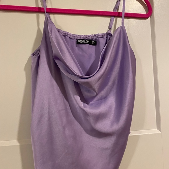 Nasty Gal Cowl Neck Satin Cami - Picture 5 of 9